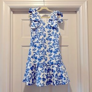 Beautiful Blue & White Floral Dress